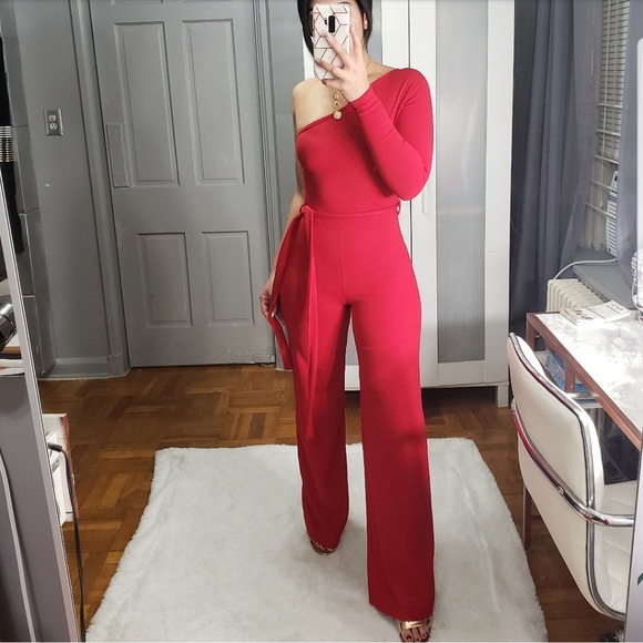 "Spicy" Red Jumpsuit NWOT - Picture 2 of 5